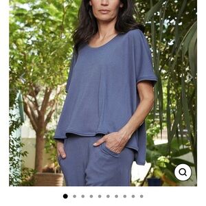 NWT Alembika Essential Breeze Tee Blue Mist Size XS